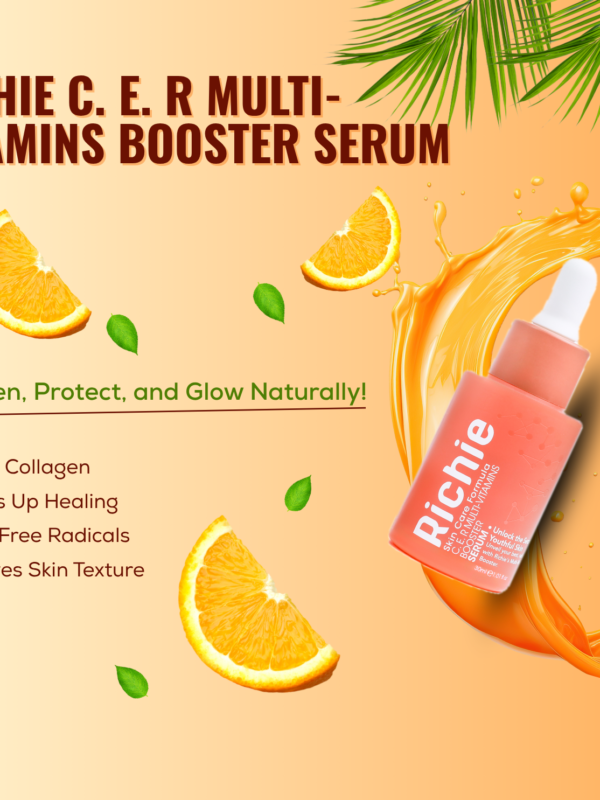 Orange and Green Modern Vitamin C Cosmetics Instagram Post