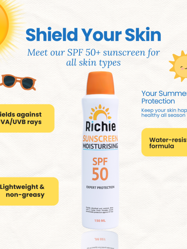 Yellow and Orange Simple Sunscreen Promotion Social Media